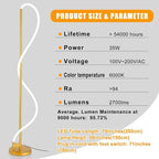 Modern LED Gold Floor Lamp, 3-Level Dimmable Flexible DIY Modeling Tall - Image 5