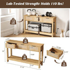 Luoxiao Natural Entryway Table - Image 2