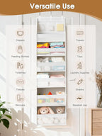 Criusia Over the Door Organizer, Heavy-Duty 6-Shelf Hanging Storage - Image 8