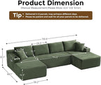133" Oversized Cloud Boneless Sofa Couch - Image 2