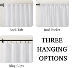 RYB HOME Sheer Curtains 108 inches, Extra Long Floor to Ceiling Curtains | - Image 2