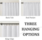 RYB HOME Linen Semi Sheer Curtains - Image 2