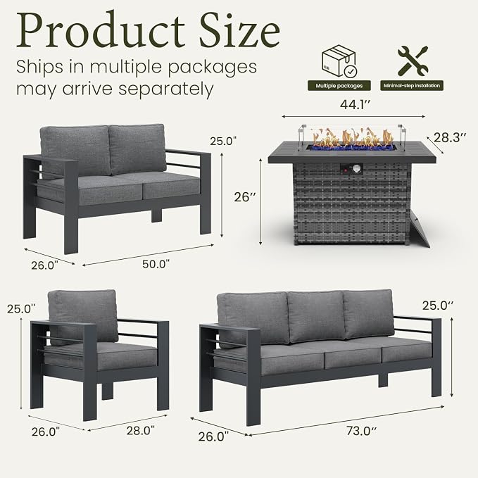 LayinSun Aluminum Furniture Set - Image 7