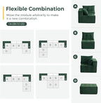 MAXYOYO 129.5" Modular Sectional Sofa Couch, U Shaped Modern Cloud Couch - Image 8