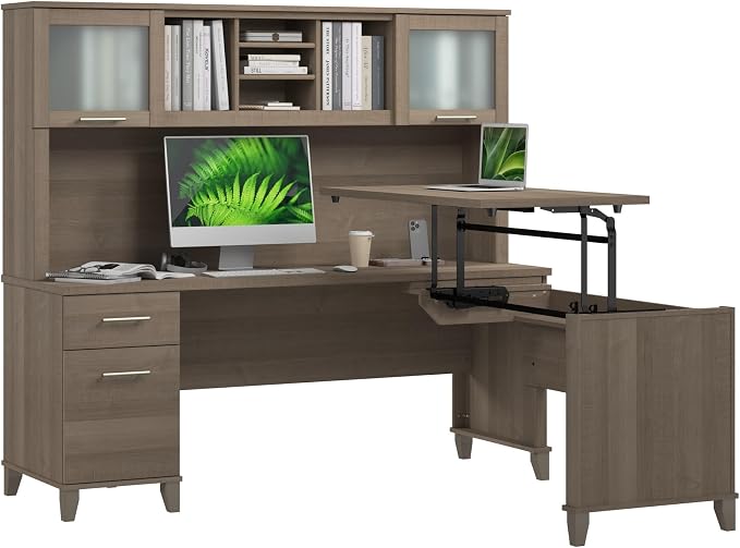 Bush Home 72-Inch L-Shaped Sit to Stand Desk by BushHome