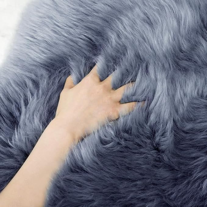 LLB Genuine Sheepskin Area Rug Wool Rug Fur Carpet Fluffy Shaggy Fur Rug - Image 5
