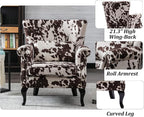 Set of 2 Mid-Century Modern Accent Chair, Velvet Armchair w/Tufted Back/Wood - Image 6