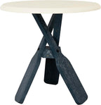 Powell Round Top Shanice Oar Coastal Blue and White Side Table - Image 16