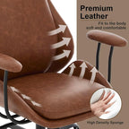 E-Motie Office Chair, Leather Desk Chair - Image 8