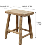 Artissance Rustic Wooden Stool – Handmade Reclaimed Wood Stool, Vintage - Image 3