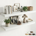 12 inch Deep Floating Shelves for Wall, 48 inch Wide Engineered Wood Wall by Venusmiles