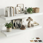 12 inch Deep Floating Shelves for Wall, 48 inch Wide Engineered Wood Wall by Venusmiles