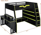 Full Size Wood Esports Loft Bed - Image 2