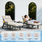 Outdoor Chaise Lounge Cushion, Waterproof 74.4x22x4.7 Inch Thick Cotton Filled - Image 7