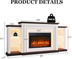80" LED Lights Electric Fireplace - Image 2