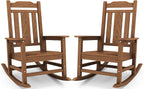 SERWALL Oversized Rocking Chair Set of 2 Outdoor, HDPE Outdoor Rocking Chairs by SERWALL