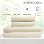 Cream Black Out Pleated Curtains 102 Inch Long, Elegant Luxury Soft Polyester - Image 5