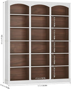 FACBOTALL 71" Triple Wide Bookshelf, 6 Tier Tall Bookshelf, Large Bookcase - Image 3