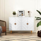 HLR 48'' Buffet Cabinet with 4 Doors and Shelves, Modern Credenza Storage - Image 3