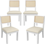 Westice Rattan Dining Chairs Set of 4, Farmhouse Natural Dining Room Chairs by ChairsforHomeLivingRoom