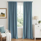 INOVADAY 100% Blackout Linen Curtains by INOVADAY
