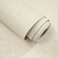 Grasscloth Peel and Stick Wallpaper Beige Contact Paper 15.7inch x 393.7inch by lenify
