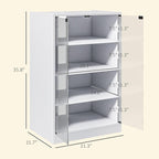 HOMCOM Media Cabinet, 4-Tier Stereo Cabinet - Image 3