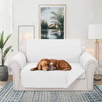 Reversible 45" Small Loveseat Sofa Covers, Friendly Furniture Protector - Image 2