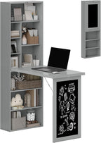 HOMCOM Fold-Out Convertible Writing Table, Computer Desk by HOMCOM