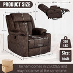 LEVELEVE Retro Rocking Recliner Chair, Massage Rocker Recliner Chair - Image 3