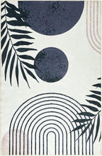 RoomTalks Mid Century Modern Living Room Rug Washable 5x7 Rug, Vintage Abstract - Image 8