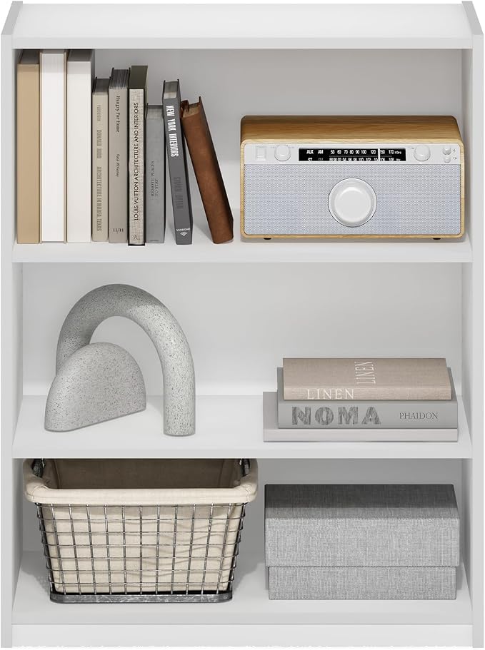 Furinno GEHRY Book Shelf, 3-Tier Small Bookshelf, Bookcase - Image 4