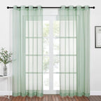 NICETOWN Sheer Window Curtains for Farmhouse, Ring Top Voile Textured Window by NICETOWN
