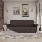 Easy-Going Reversible Couch Cover, 4 Seater Sofa, Chocolate/Chocolate | - Image 2