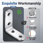 20PCS L Bracket Corner Brace Sets, Stainless Steel L Brackets - Image 5