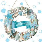 Wesiti Summer Coastal Shell Wreath 12 Inch Wooden Welcome Wreath by Unteilti