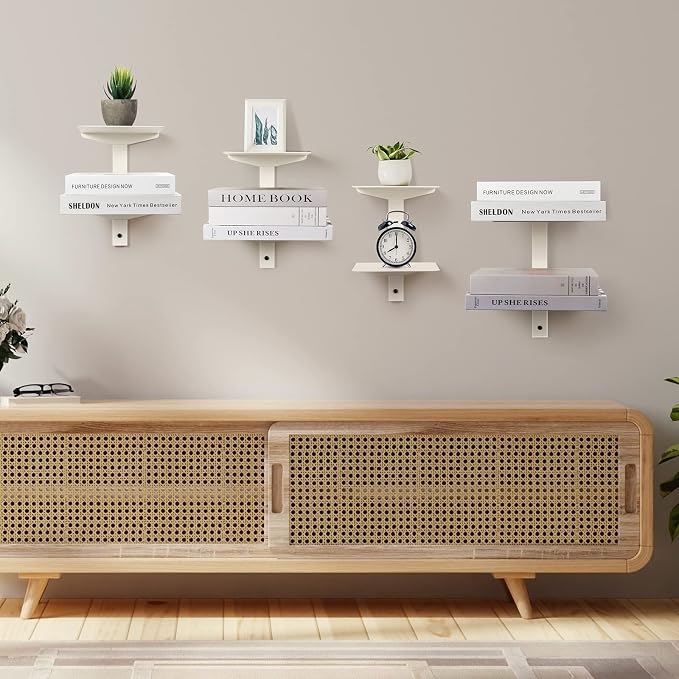 Floating Book Shelves for Wall, 8 Tier Invisible Floating Bookshelf, Vertical - Image 6