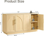 Fatmok Buffet Cabinet with Storage, Wood Media TV Console Table Credenza - Image 2