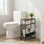 Narrow End Table with Magazine Rack, 2-Tier Slim Side Table - Image 9