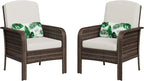 GarveeLife 2-Piece Wicker Chair Set, Comfortable, - Image 3