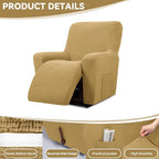 Cupuamon Recliner Chair Covers, Lazy Boy Recliner Covers Stretch Reclining - Image 4
