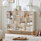 LEYAOYAO 10 Cube Bookshelf, 3 Tier Vintage 55" Wide Bookcase - Image 7