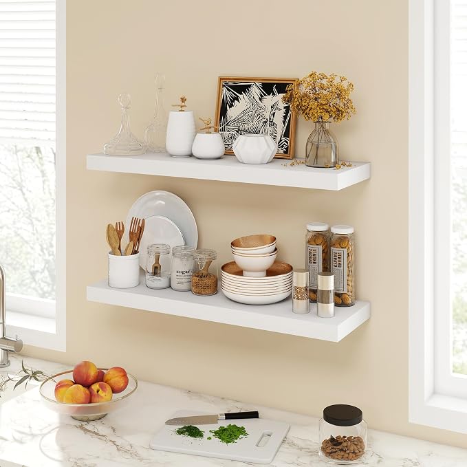 Acovy 30 Inch Floating Shelves, 9.3" Deep Floating Shelf Wall Mounted, Rustic - Image 2