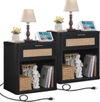 LEYAOYAO Rattan Nightstand by LEYAOYAO-Findtheshiningpointofyourideallife%EF%BC%81