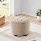 Ornavo Home Round Storage Ottoman - Image 7