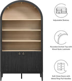 Modway Nolan Tall Arched Storage Display Cabinet in Black - Image 4