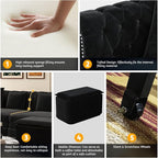 89" Velvet Convertible Sofa Bed Couch - Image 3