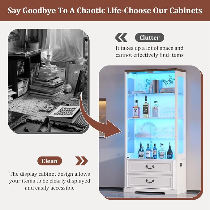 TAGELIER Glass Display Cabinet - Image 6