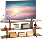 Bamboo TV Stand for TVs up to 65", 3 Tier Accent Entertainment Center - Image 9