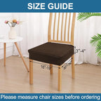 Smiry Waterproof Seat Covers for Dining Room Chairs Set of 6, Stretch Jacquard - Image 2